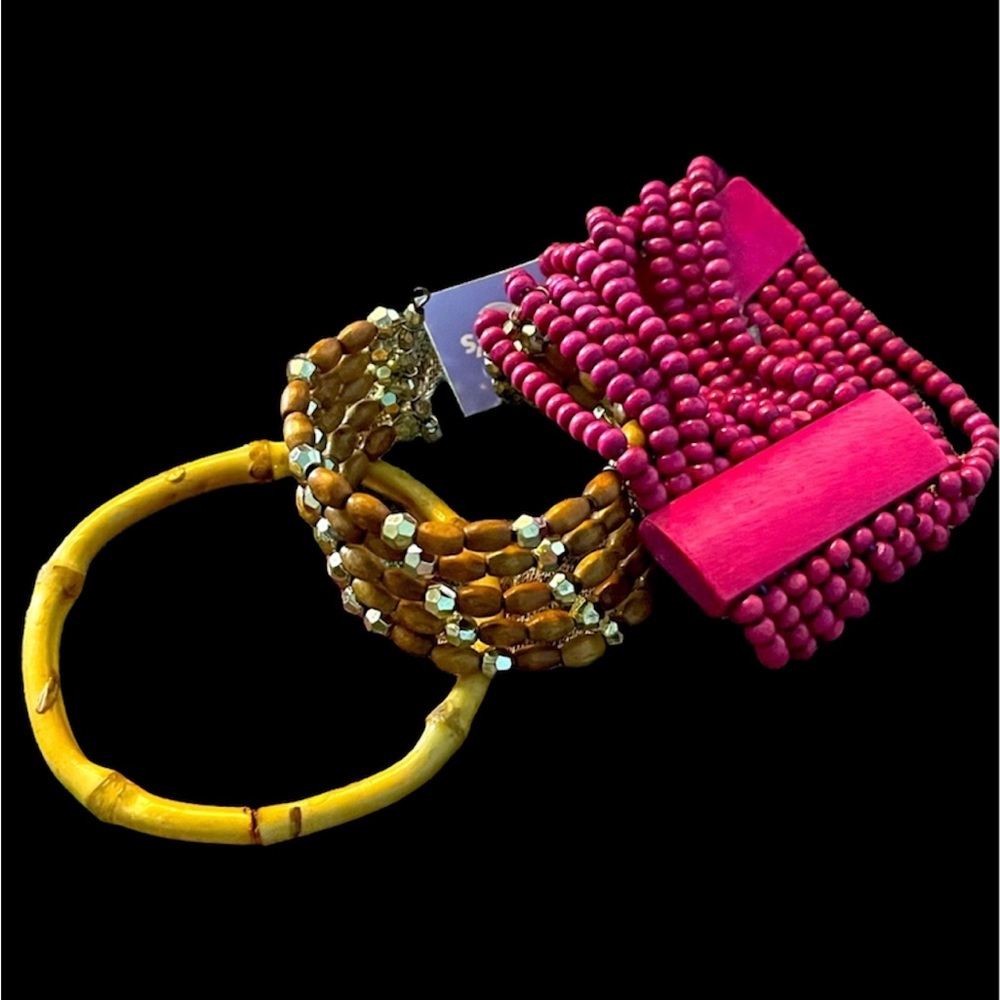 Lovely Lot Of Wooden Bracelets